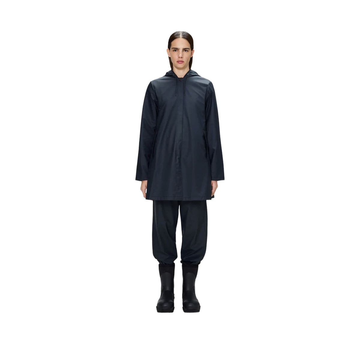 Rains Women's A-Line Jacket in Navy