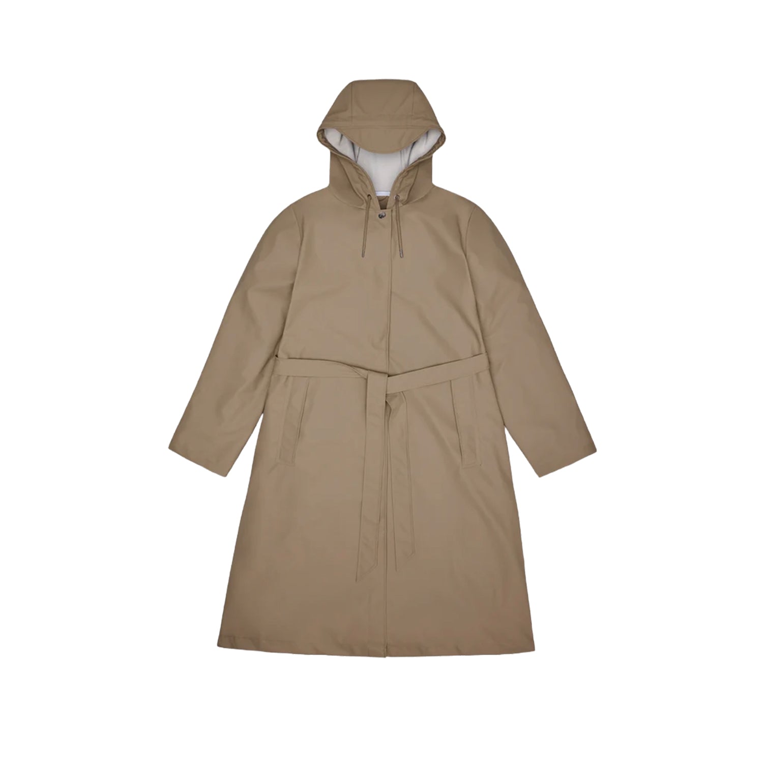 Rains Women's A-Line Longer Jacket W3 in Beige