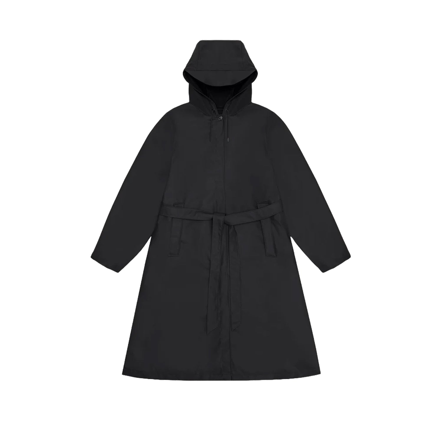 Rains Women's A-Line Longer Jacket W3 in Black