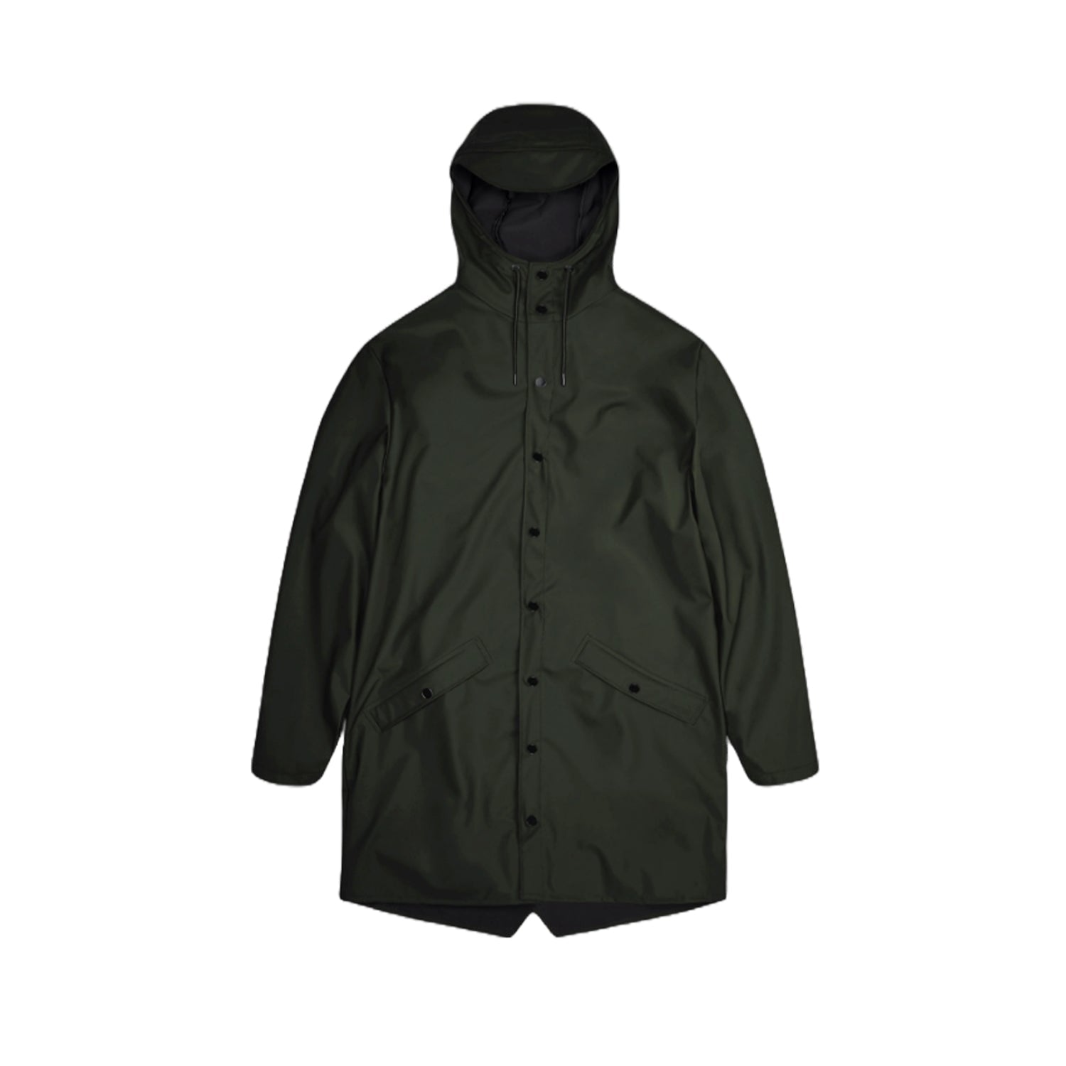 Veste longue unisexe Rains W3 verte