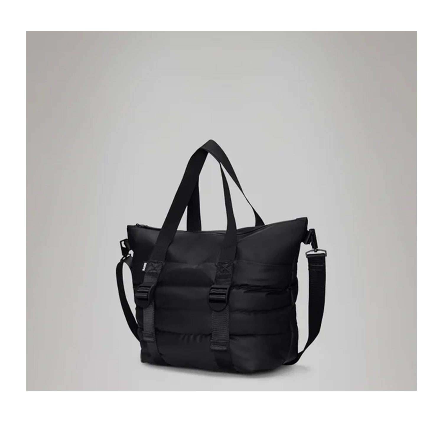 Rains Puffer Mix Tote Bag Mini W3 in Black