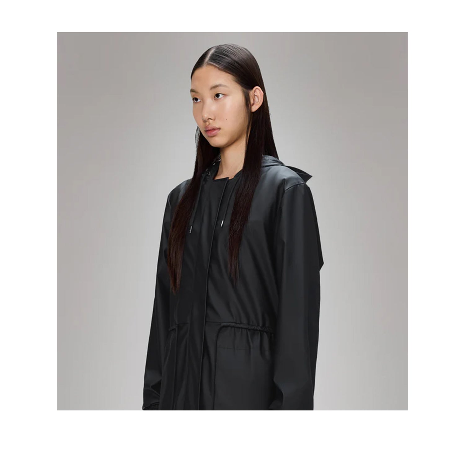 Rains Women's String Parka W3 in Black