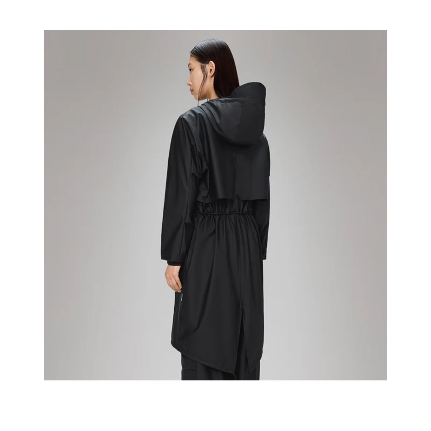 Rains Women's String Parka W3 in Black