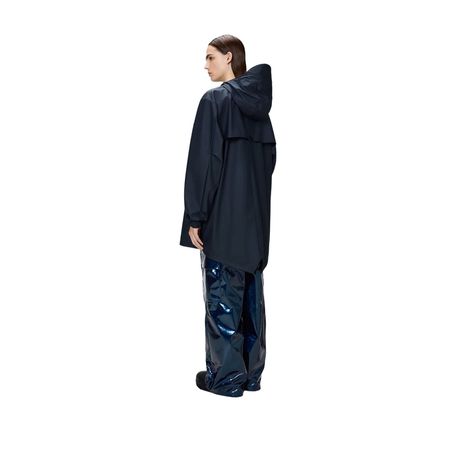 Rains Unisex Fishtail Jacket in Navy
