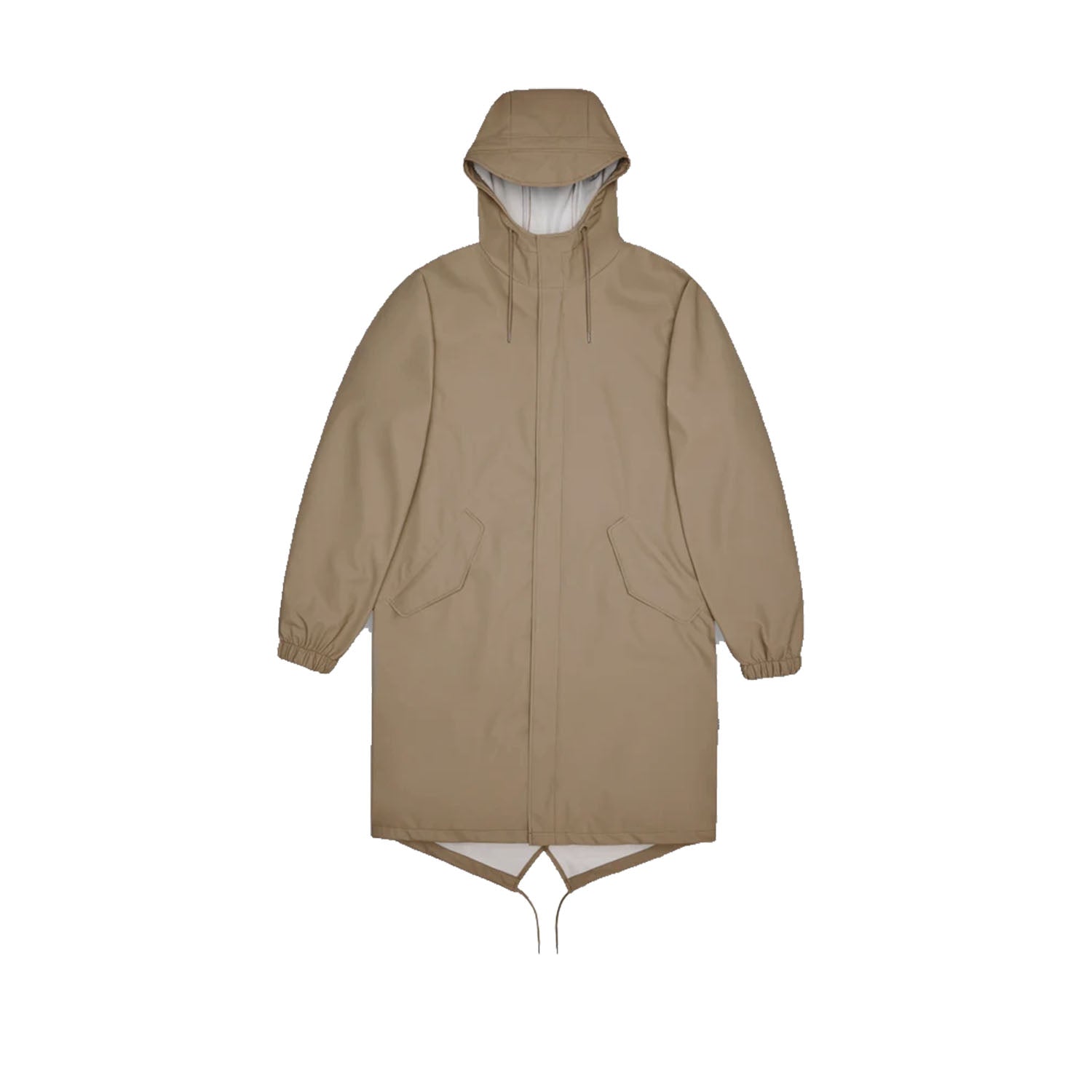Rains Unisex Fishtail Parka in Beige