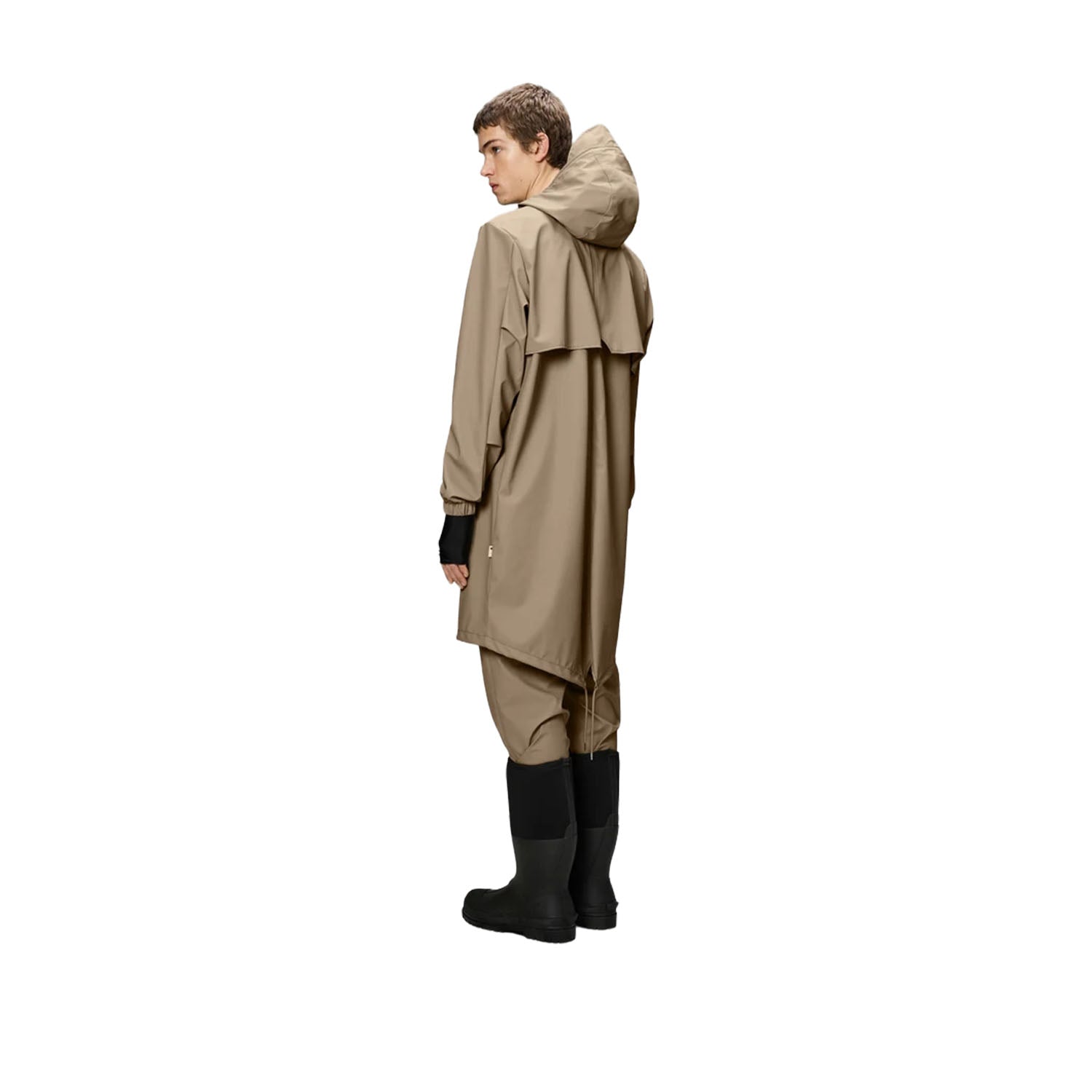 Rains Unisex Fishtail Parka in Beige