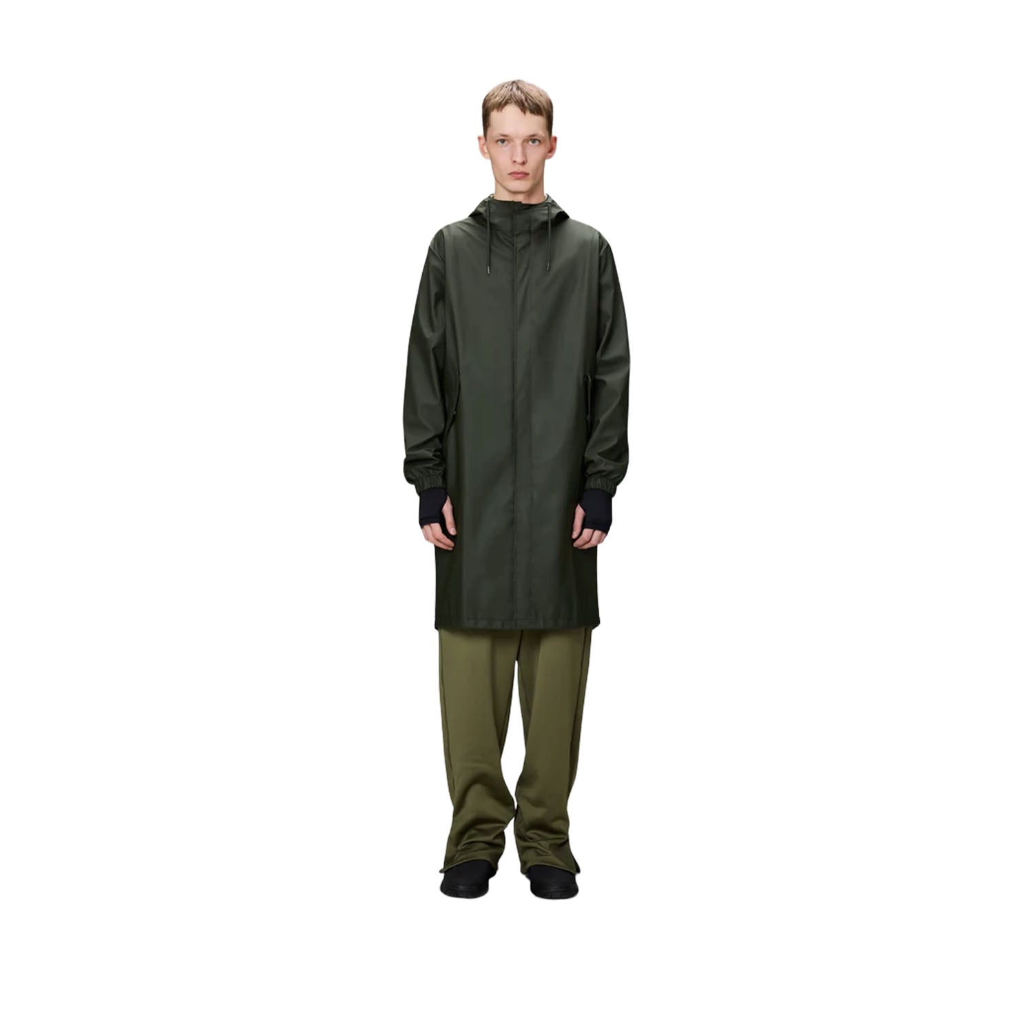 Rains Unisex Fishtail Parka in Green