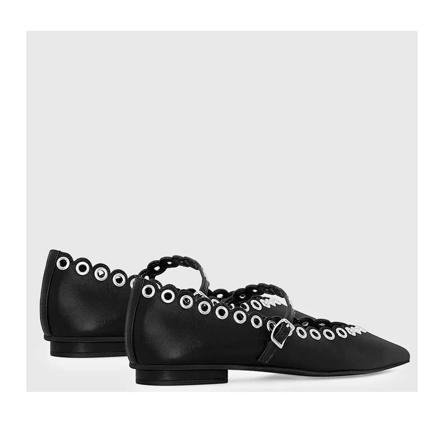 Chaussures Mary Jane à œillets Milan de Rebecca Minkoff pour femme, coloris noir et argent