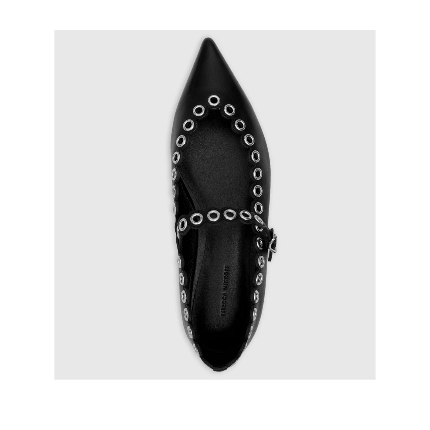 Chaussures Mary Jane à œillets Milan de Rebecca Minkoff pour femme, coloris noir et argent