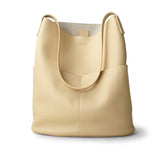 Ry & Ginger Leather Tote in Ecru