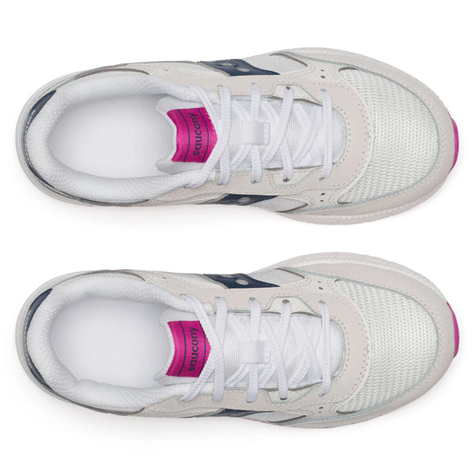 Saucony Kids' Unisex Eclipse Kdz in White/Navy/Pink