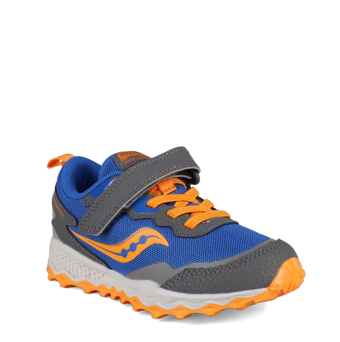 Saucony Kids' Unisex Peregrine Kdz A/C Shield in Blue/Orange