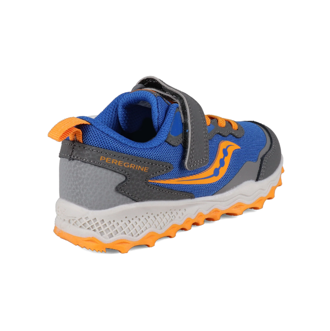 Saucony Kids' Unisex Peregrine Kdz A/C Shield in Blue/Orange