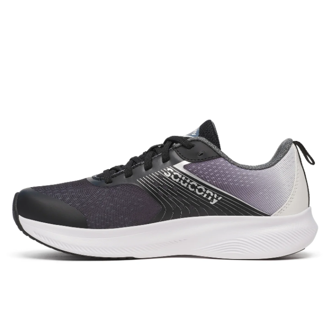 Saucony Kids' Unisex Ride Kdz in Black/White