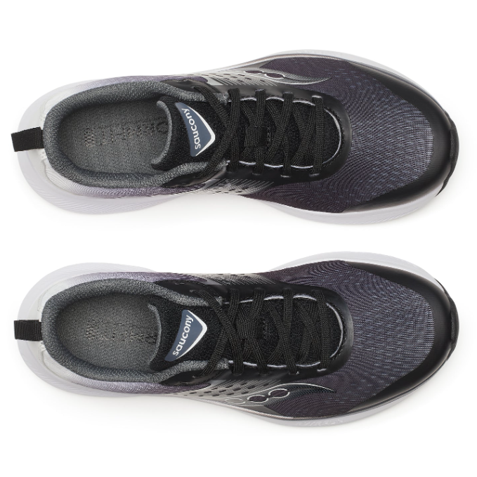 Saucony Kids' Unisex Ride Kdz in Black/White