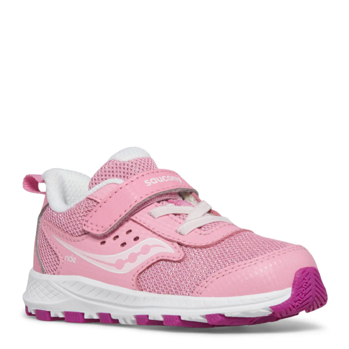 Saucony Kids' Unisex Ride Jr in Pink