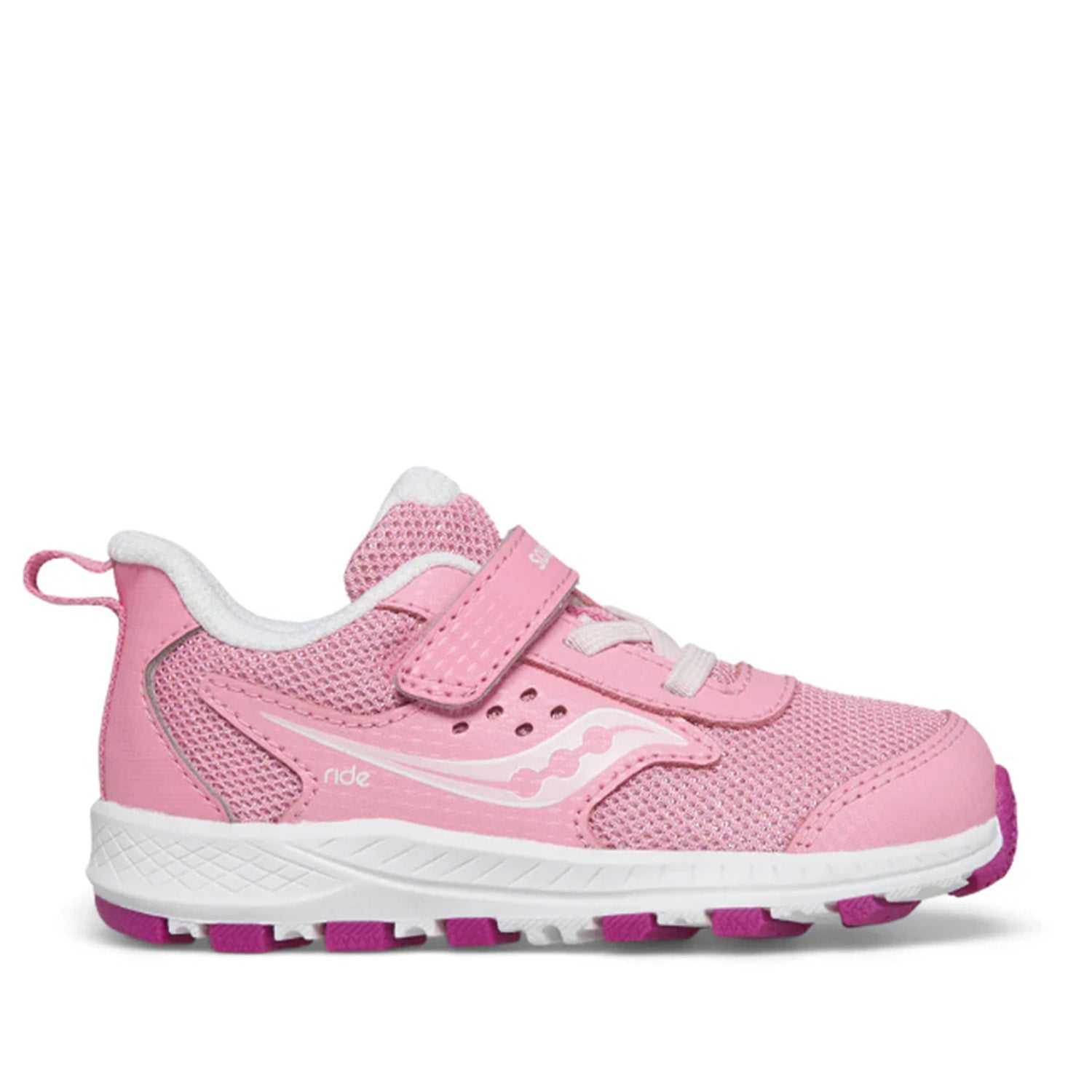 Saucony Kids' Unisex Ride Jr in Pink