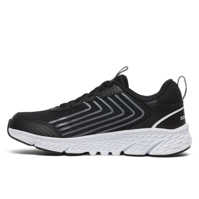 Saucony Kids' Unisex Wind 3.0 in Black/White