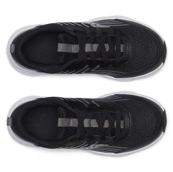 Saucony Kids' Unisex Wind 3.0 in Black/White