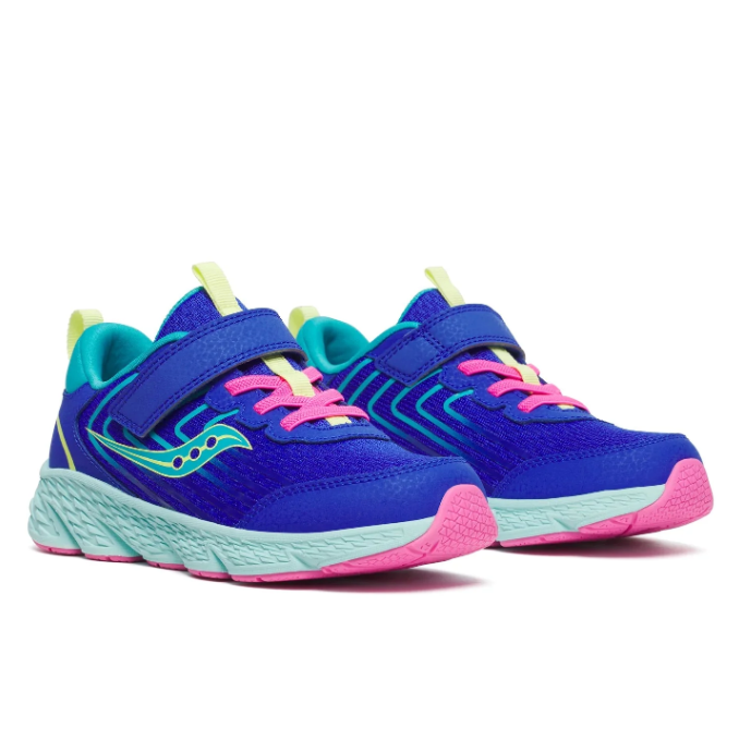 Saucony Kids' Unisex Wind 3.0 A/C in Purple/Turquoise