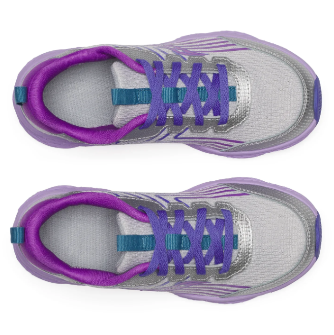 Saucony Kids' Unisex Wind 3.0 A/C in Silver/Purple