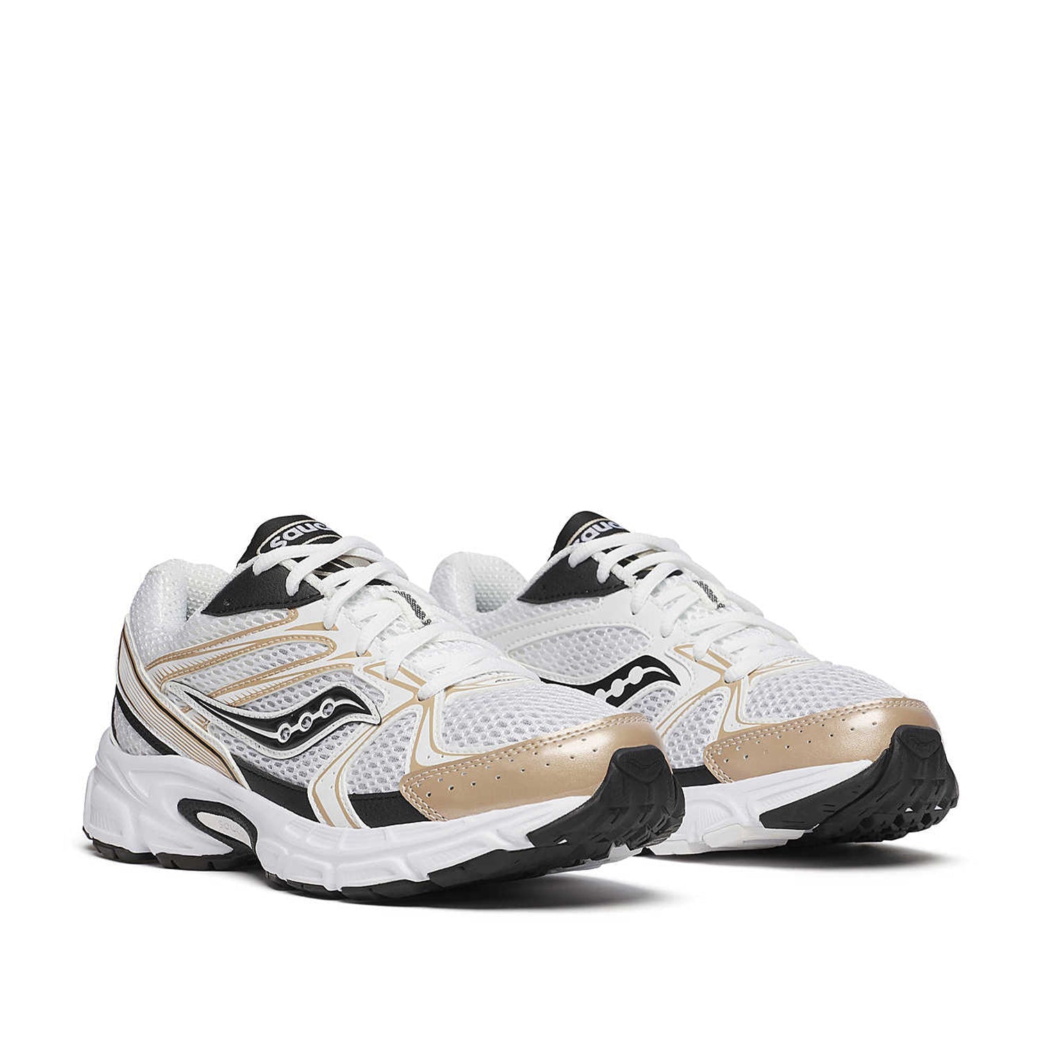 Saucony Unisex Ride Millennium in White/Gold/Black