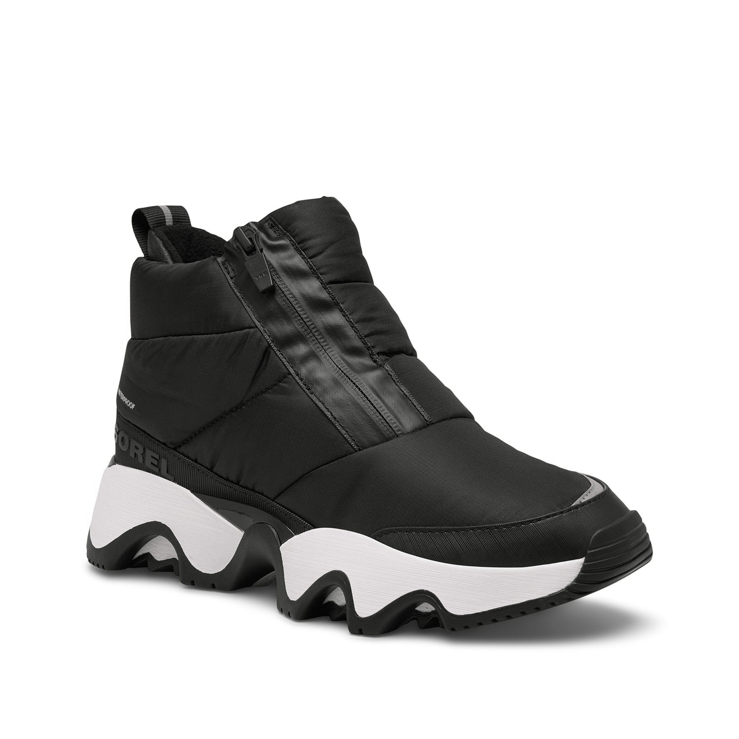 Sorel Women's Kinetic Impact Puffy Zip WP in Black/Black