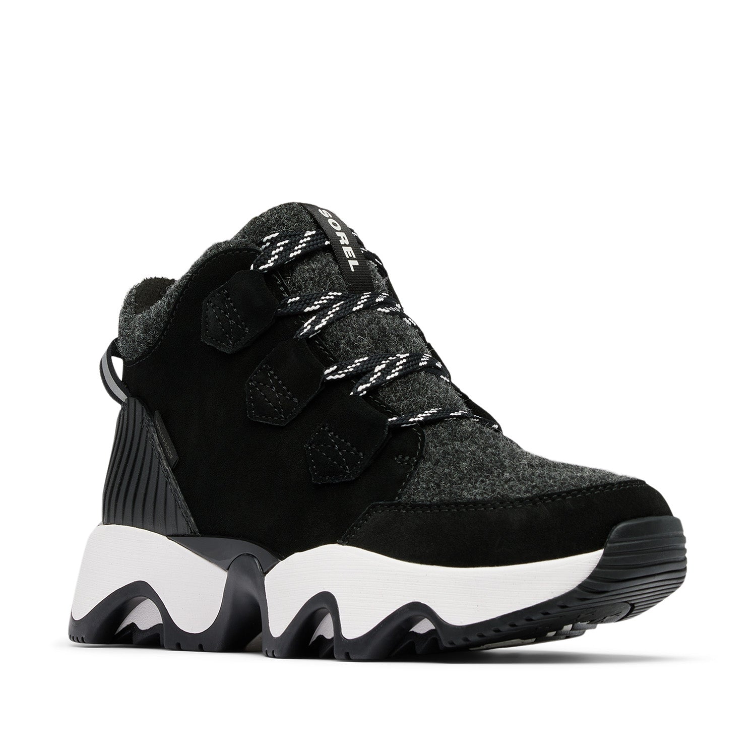 Sorel Women's Kinetic Impact Caribou Plus WP in Black/Sea Salt