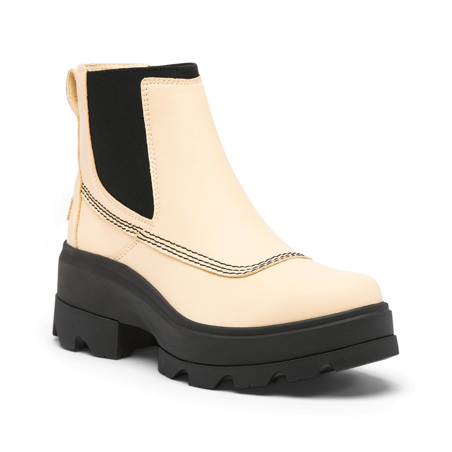 Sorel Women's Joan Frwd Chelsea in Bleached Ceramic/Black