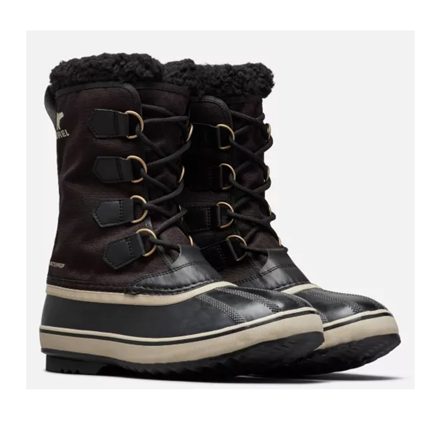 Sorel Men's 1964 Pac Nylon WP in Black/Ancient Fossil