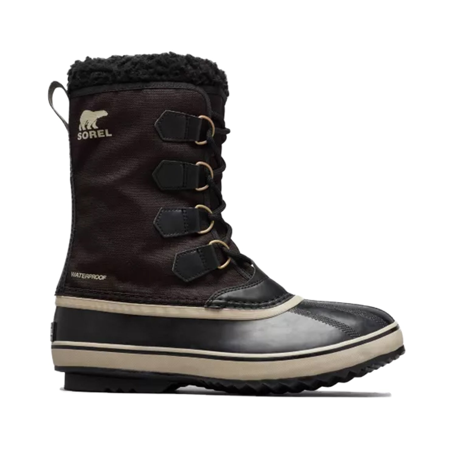 Sorel Men's 1964 Pac Nylon WP in Black/Ancient Fossil