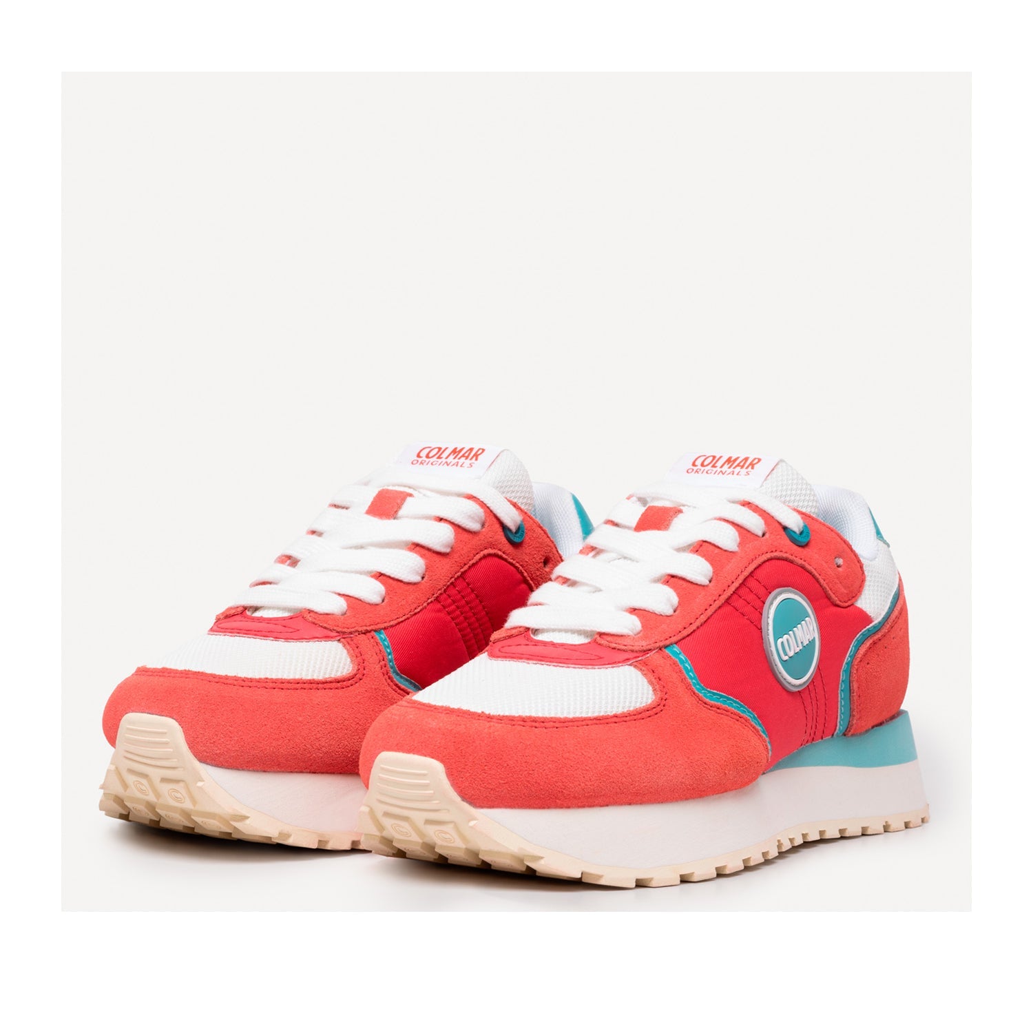 Colmar Women's Travis Block H. Outsole in Fuchsia/White/Turquoise