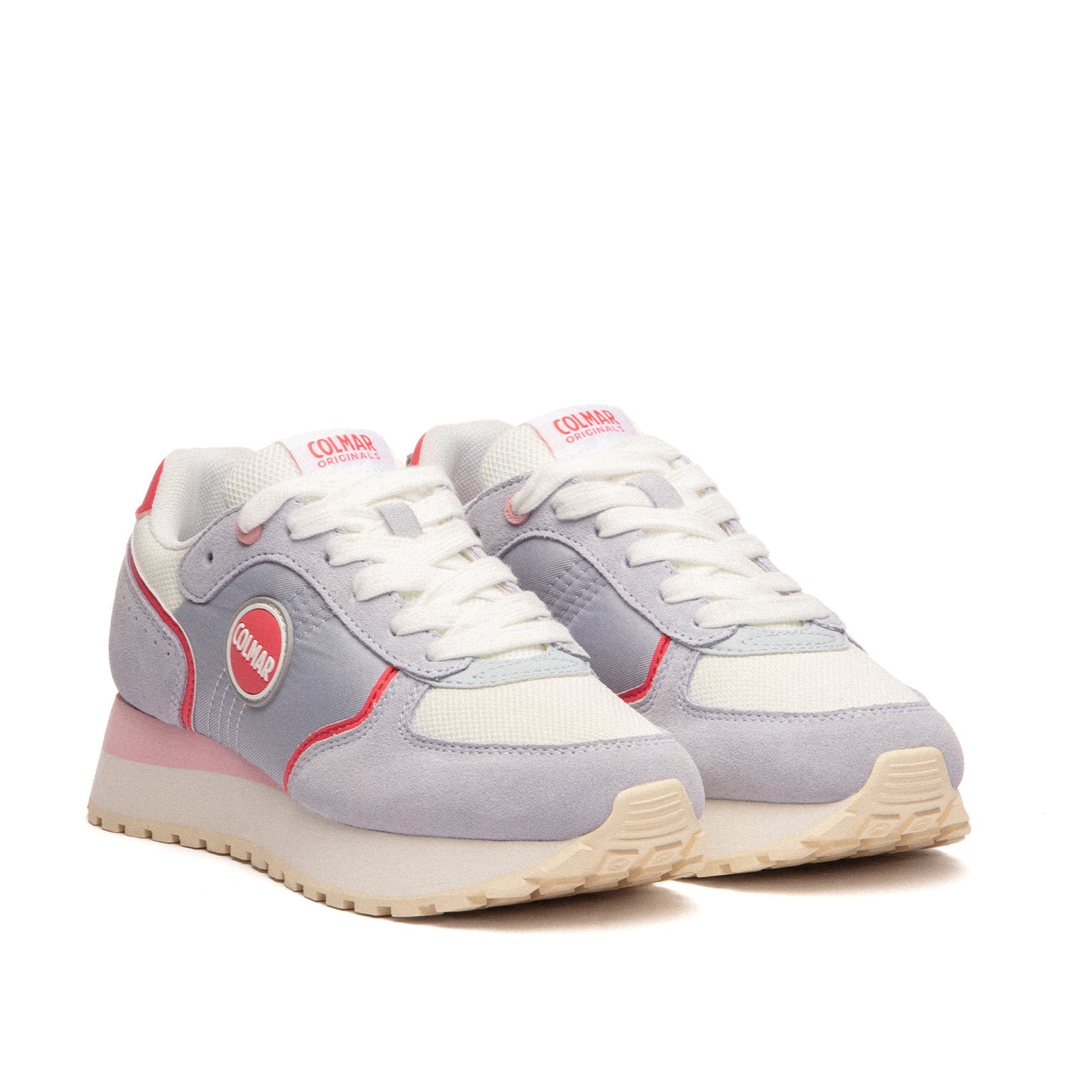 Colmar Women's Travis Block H. Outsole in Lilac/White/Fuchsia