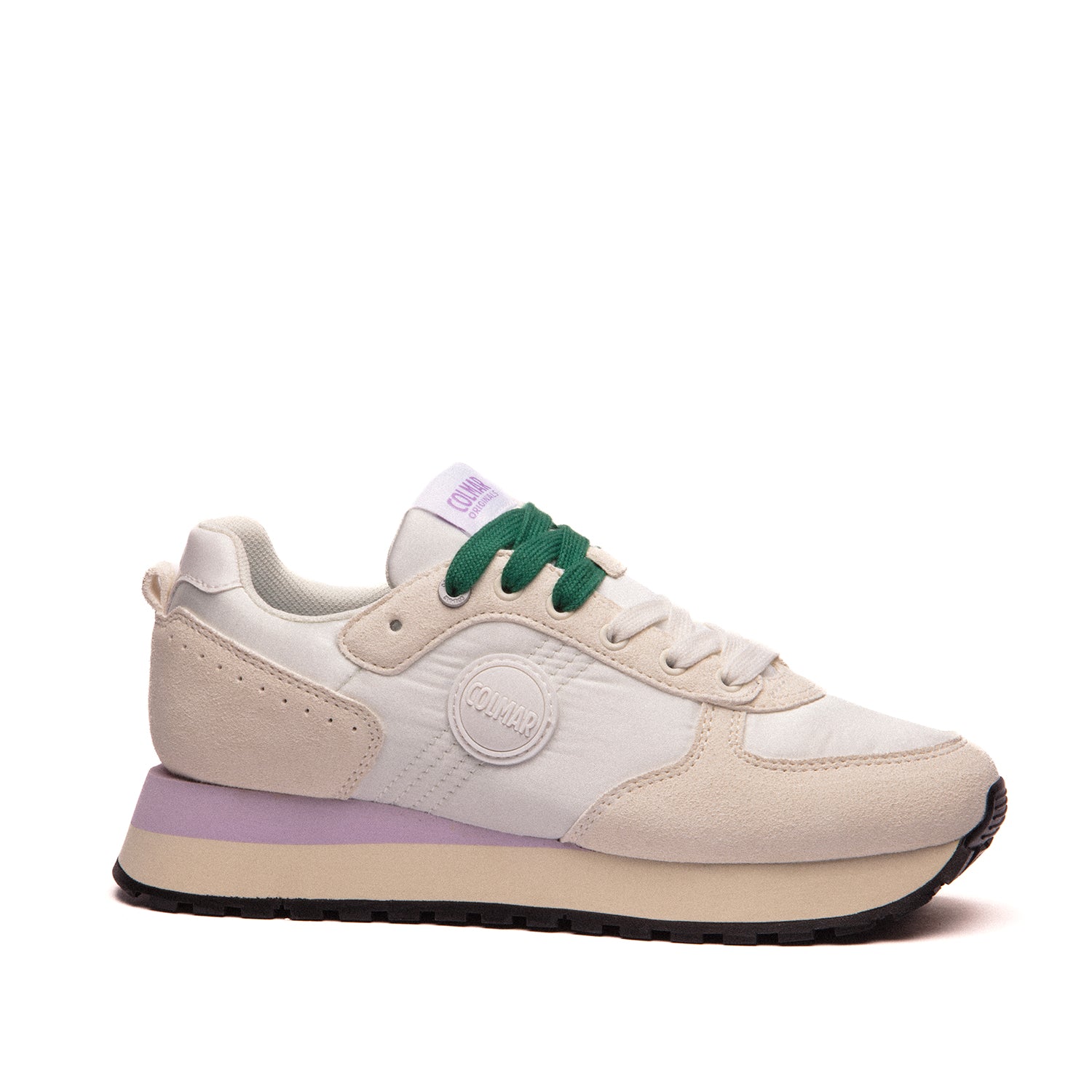 Colmar Women's Travis Pop H. Outsole in White/Lilac/Bottle Green