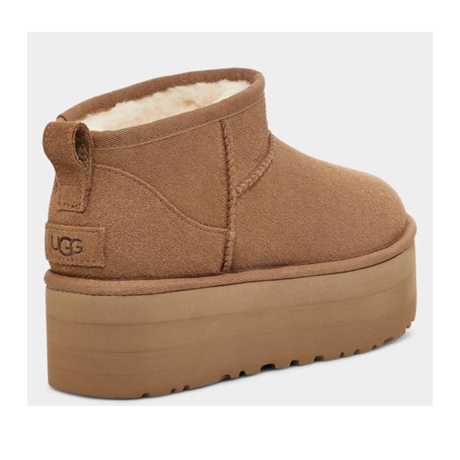 Escarpins UGG Classic Ultra Mini Platform pour femme, couleur châtaigne