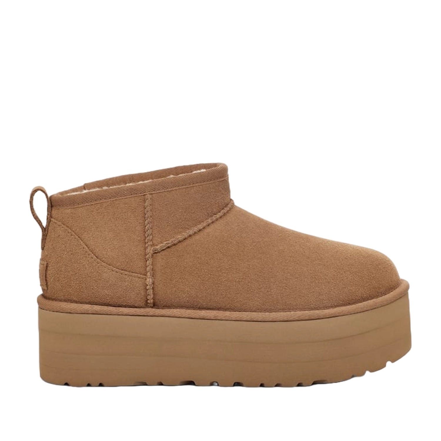 Escarpins UGG Classic Ultra Mini Platform pour femme, couleur châtaigne
