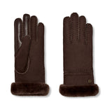 UGG Women's Sheepskin Seamed Glove in Burnt Cedar