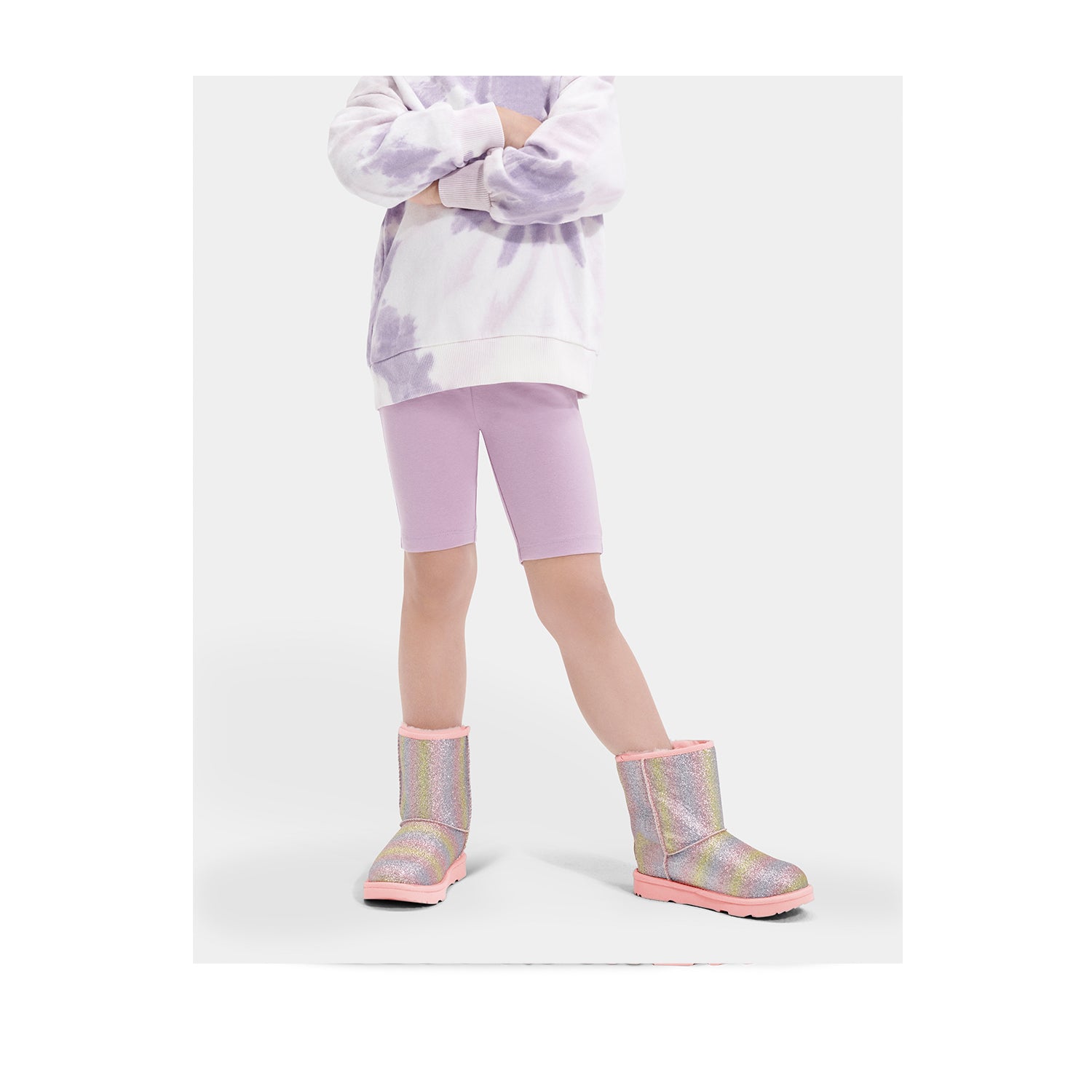 UGG Kids' Classic II Glitter in Metallic Rainbow