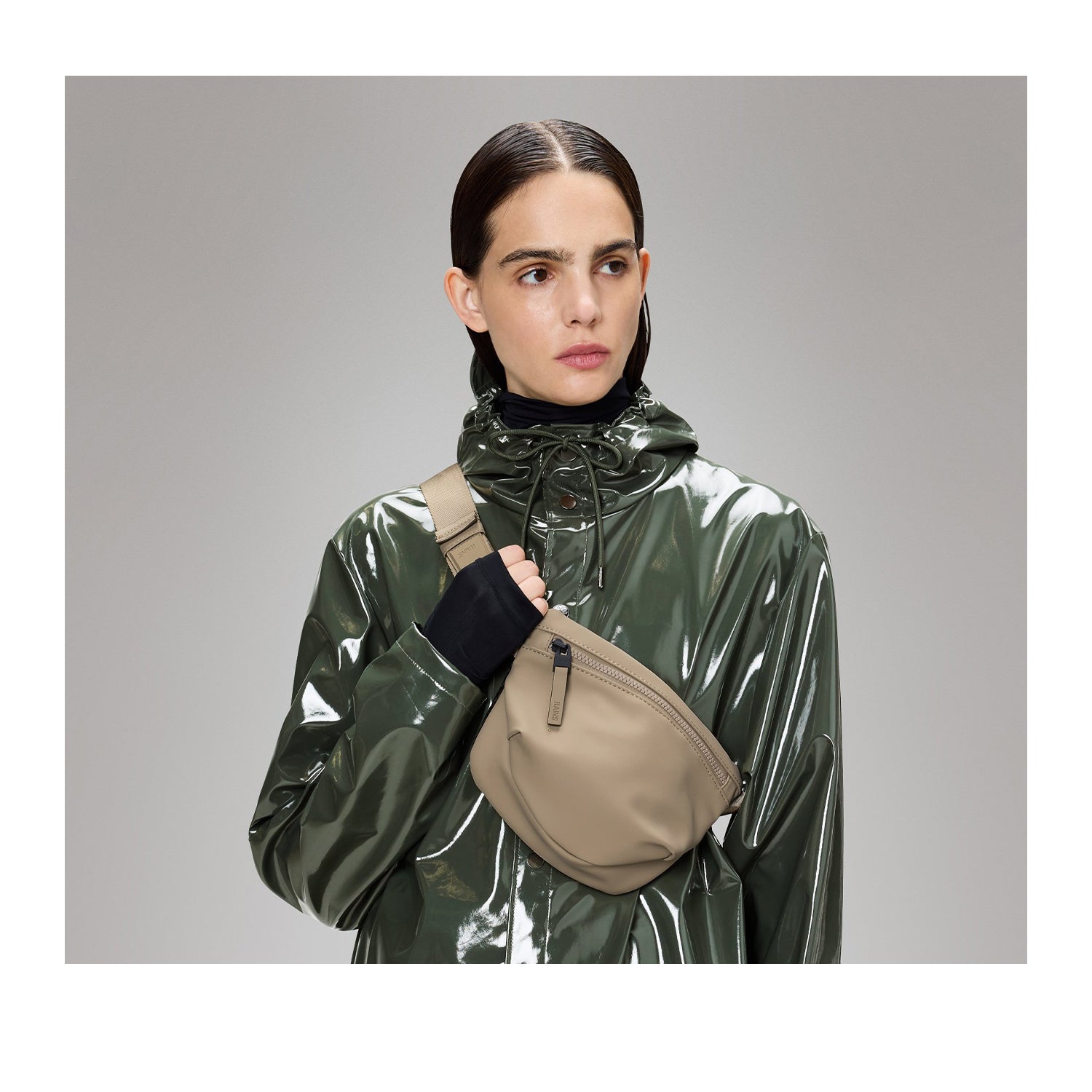 Rains Valera Bum Bag Micro W3 in Beige