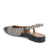 Vionic Women's Petaluma Slingback Flat in Striped Navy