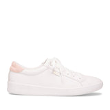 Keds Women's Ace Leather Shoe in White and Blush