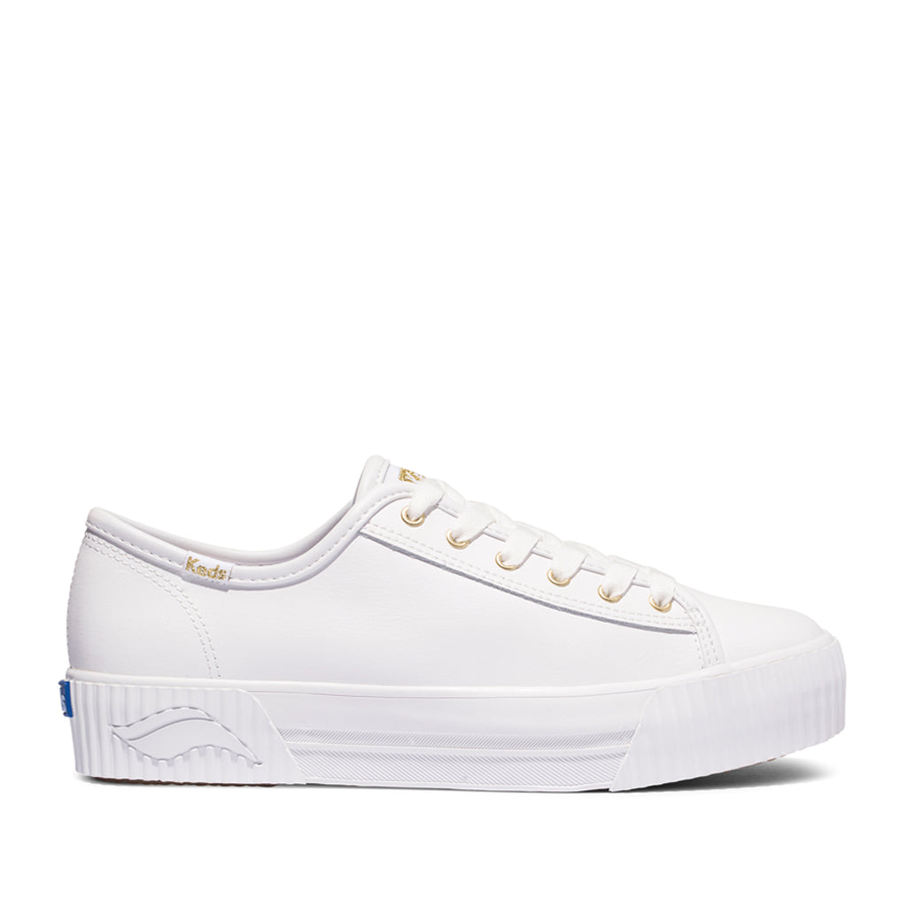 Keds Women's Triple Kick Amp Leather in White Sneakers Keds 